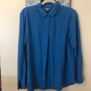 Uni QLO bright blue button down! EUC!